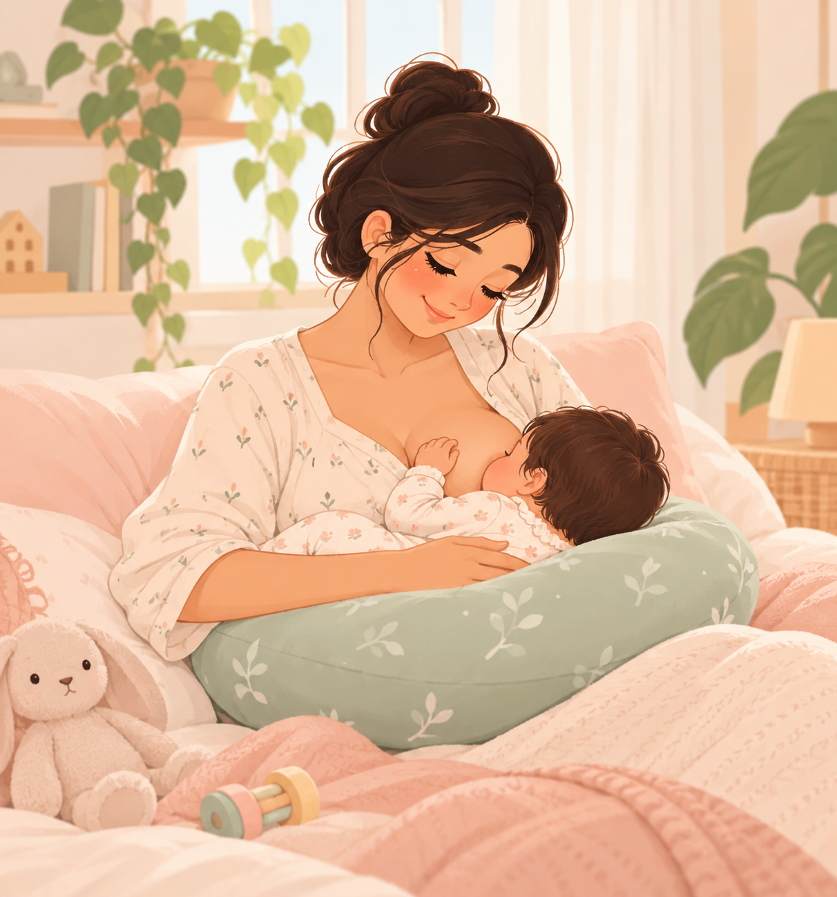 mom and baby